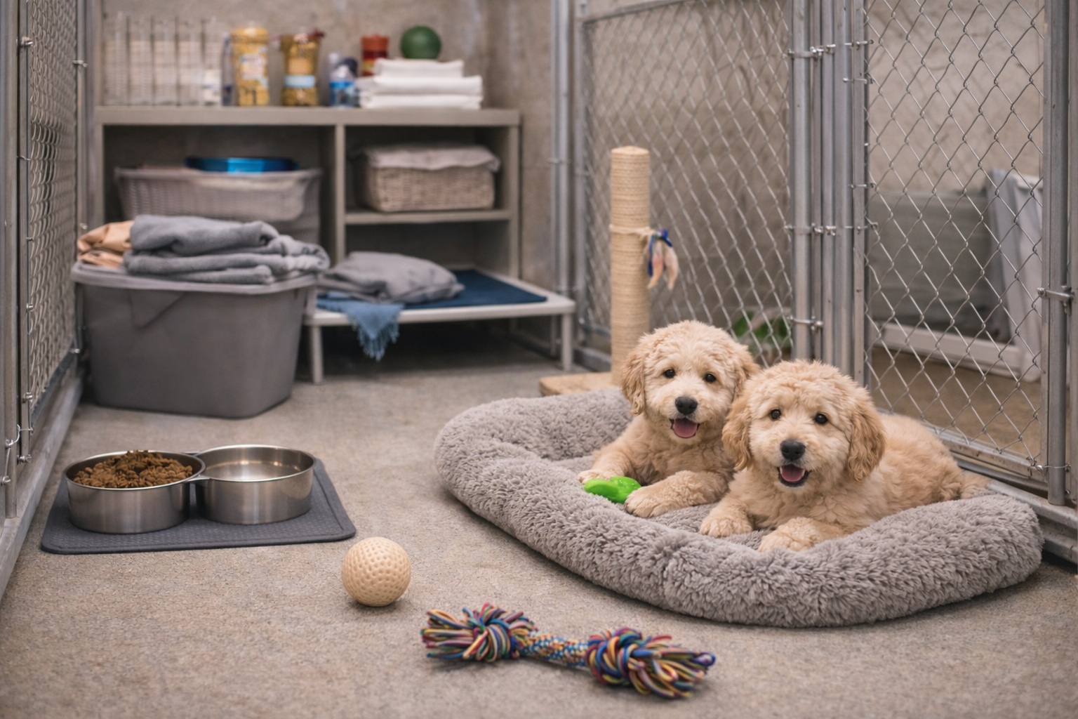 A clean and calm animal environment representing responsible welfare standards